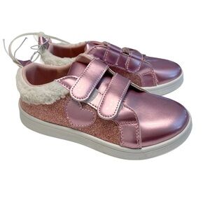 (NWT) Zoogs Shimmering Pink Kids Sneakers Velcro Straps |Toddler Girls Size 12